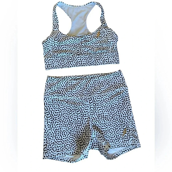 DO You Even Excel White Speckled Activewear Set Size M - Picture 5 of 13